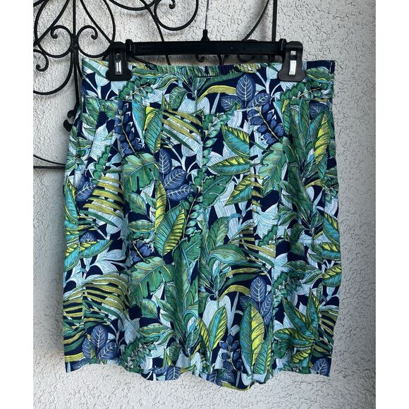 Soft Surroundings Linen Blend Collard Shirt & Shorts Set -Top L -Bottom M- Multi - Picture 3 of 8